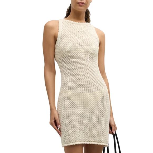 Solid & Striped x Sofia Richie Women Ivory Crochet Lara Cover-Up Dress Size XL - Picture 1 of 4